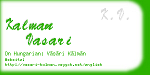kalman vasari business card